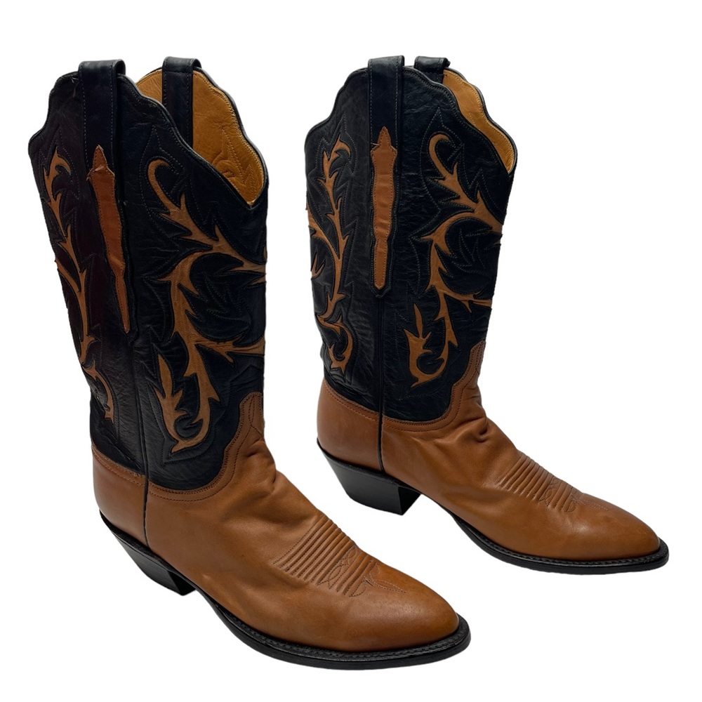 COPY - Lucchese | NEW Vintage Classics Handmade Western Black/Tan Cowboy Boots 8